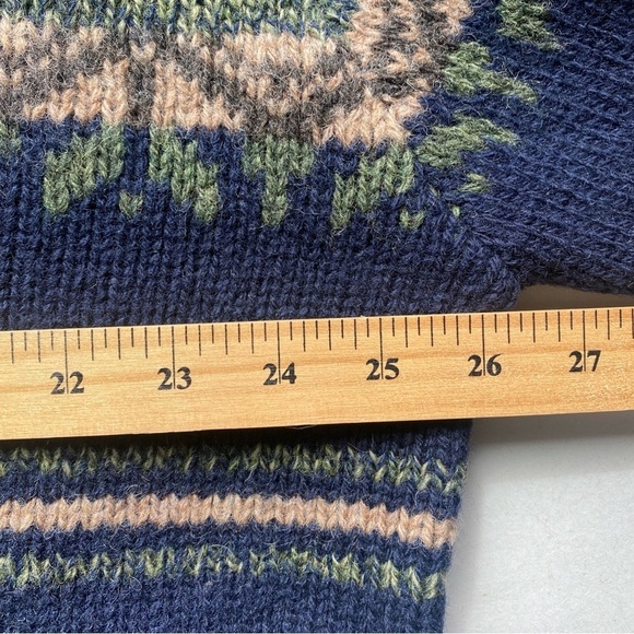 XL Vintage Structure Shetland 100% Wool Sweater FairIsle - Picture 8 of 10